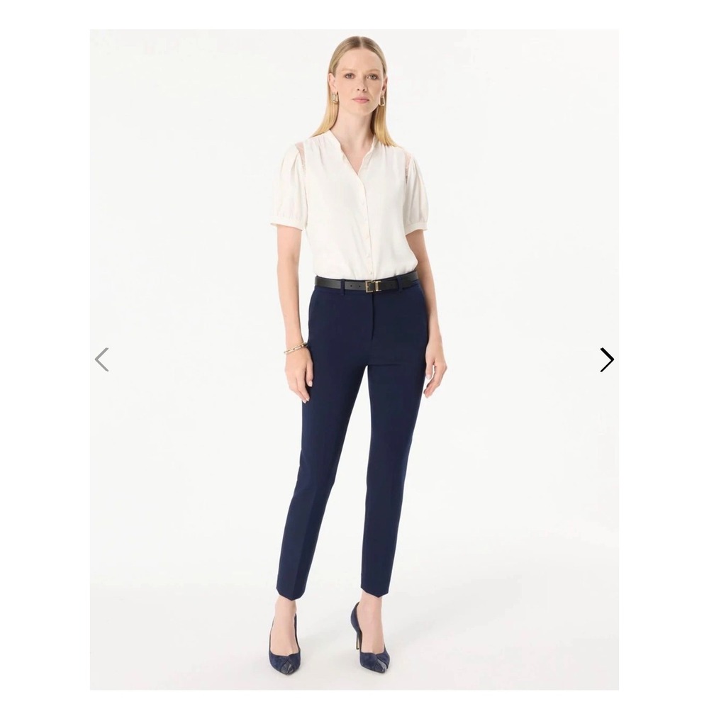 White House Black Market The Slim Ankle Pants River Teal Comfort Stretch 8R #116